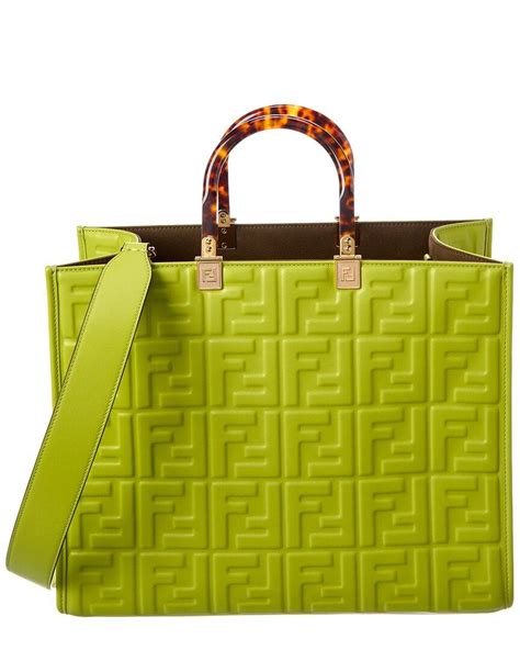 green fendi sunshine tote|Fendi sunshine shopper.